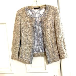 Chanel style tweed jacket Sz 2